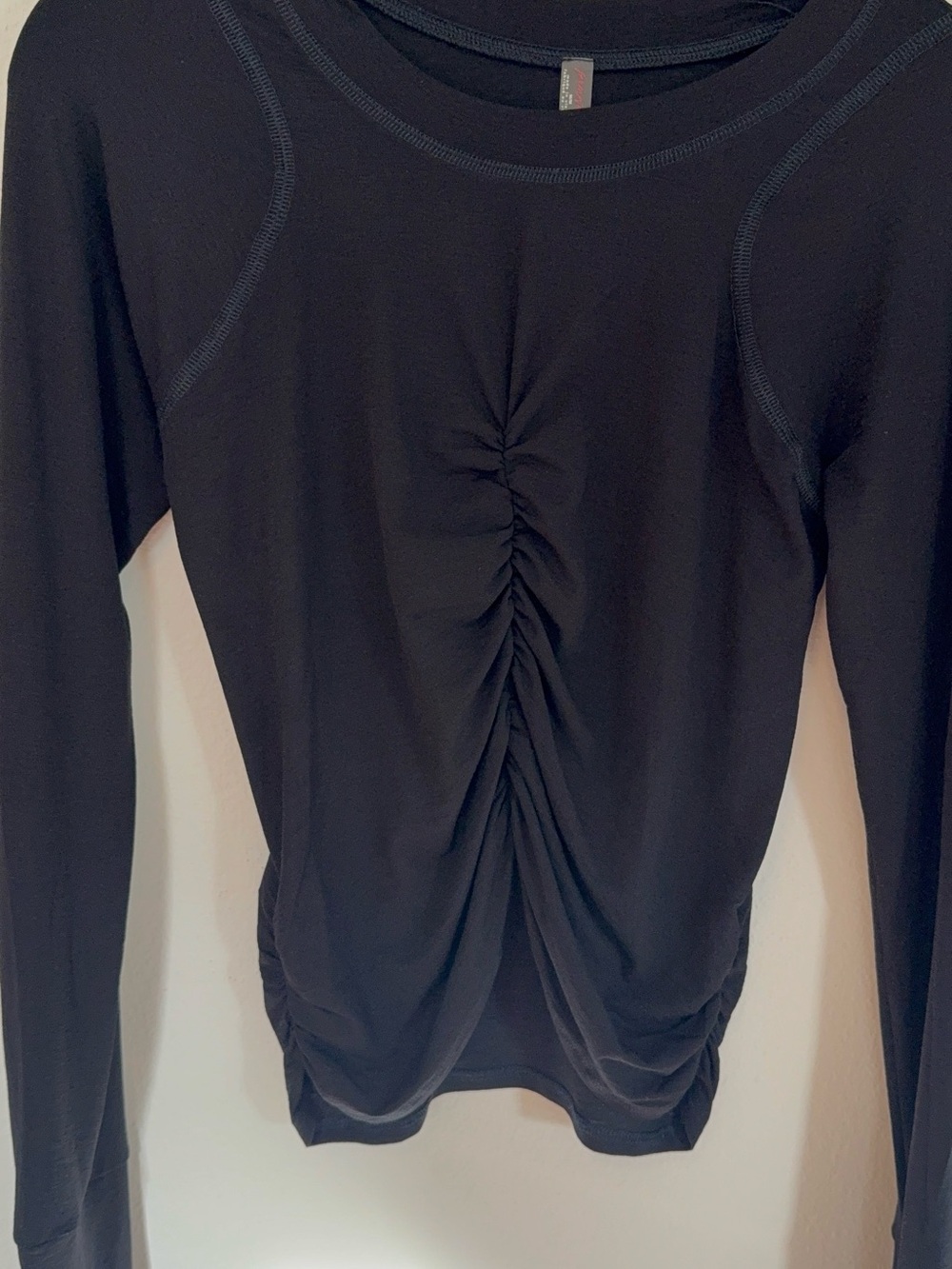 FP Movement by Free People Black Tempo Ruched Long-Sleeve Top - Picture 4 of 11